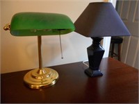 1 Desk Lamp and 1 Small Blue Lamp