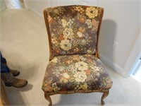 Antique Chair with FLower Pattern