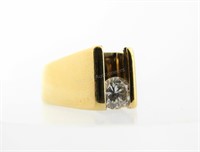 18K Yellow Gold Diamond Slider Ring