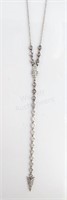 14K Meira T Diamond Lariat Style Necklace