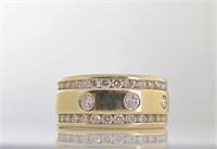 14K Yellow Gold Diamond Band