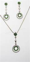 Sterling Silver Necklace and Earring Suite