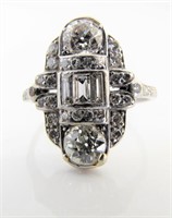 Art Deco 1920s Diamond Dinner Ring, 1.5ct+