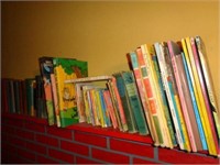 Books on Mantle & on Shelf Outside Closet