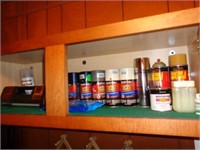 Paint, etc in Upper Cabinets in Utiltiy Room