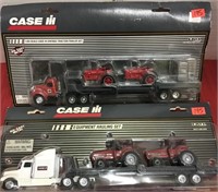 1:64 CIH Semi w/ two 7240 CIH Tractors NIB & CIH