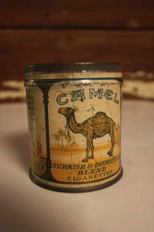 Vintage Camel Cigarettes Tin | Cates Auction & Realty Co., Inc.