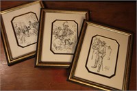 3 Signed Tom Beard Civil War Art Prints