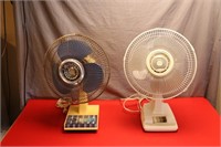 2 Tabletop Oscillating Fans
