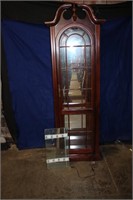 Pulaski Lighted Cherry Curio Cabinet (Broken Pane)