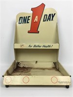 Vintage One-A-Day Metal Counter Display