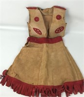 Vintage TexTan Leather Cowgirl Outfit, Size 10