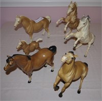 6 Vintage Breyer Horses - 3 Fighting Stallions /