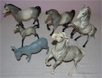 6 Vintage Breyer Horses - 2 Fighting Stallion /
