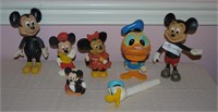 7 Items - 4 Plastic Mickey Mouse Toys / Minnie