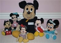 6 Items - Mickey Mouse Plush Doll 22" / 2 Small