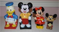 4 Banks - 2 Mickey Mouse / Minnie Mouse / Donald