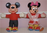 2 Items - Mickey Mouse & Minnie Mouse Plush