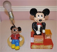 2 Items - Mickey Mouse Magician/Mickey Lamp