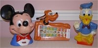 3 Items - Goofy Xylophone/Donald Duck Bank/Mickey