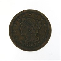 1851 Copper Large Cent - Very Nice!