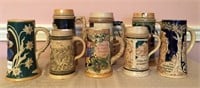 8 Unmatand pottery stein, relief, hand painted