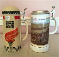 2 Unmatched stein - 50th Commentary stein for