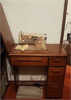 Necchi Sewing Machine & Cabinet
