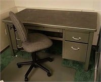 Metal Office Desk- Chair_ Matt