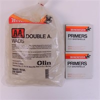 2 Boxes of Winchester Primers & Double A Wads