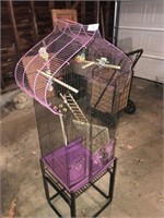 Wire Bird Cage with Metal Stand