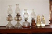 4 Oil Lamps and Oil