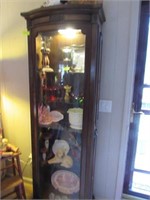 Mahogany & Glass Light Up Display Cabinet