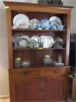 Pine Hutch: 3 Open Shelves, 2 Cutlery Drawers Over