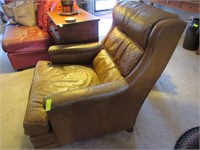 Leather Lolling Chair: Wear to Seat