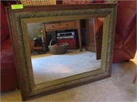 Wall Mirror in Oak & Gesso Frame