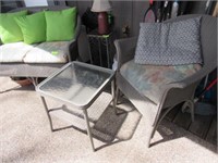 3 Pc. Patio Set: Love Seat, Chair, Table