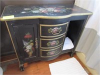 Painted Chest: 3 Drawers, 1 Door
