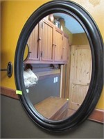 Oval Framed Wall Mirror