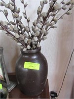 Hand Thrown Pottery Jar with Willows