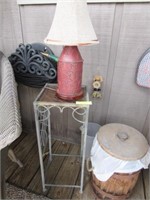 5 Pcs.: Keg, Table, Pole Lamp, Hanging Lantern, Ta