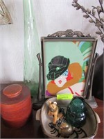 7 Pcs.: Nouveau Swing Dresser Frame, Green Glass B