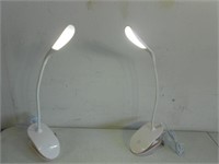 2 count 3-setting USB clamping LED lamps