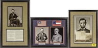 Art Lot of Civil War Photos With Gettysburg Papers