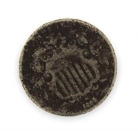 1866 "Rays" Shield Nickel *Key Date