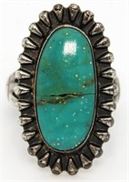 XL Vintage Style Turquoise Designer Ring