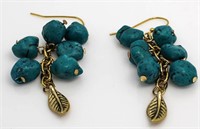 Genuine Turquoise Fashion Dangle Earrings