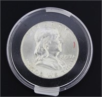 1959 BU Franklin Silver Half Dollar