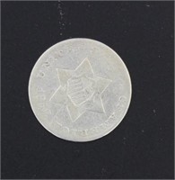 1852 Silver 3 Cent Piece