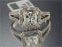14kt Gold Princess Cut 2.05 ct Diamond Ring